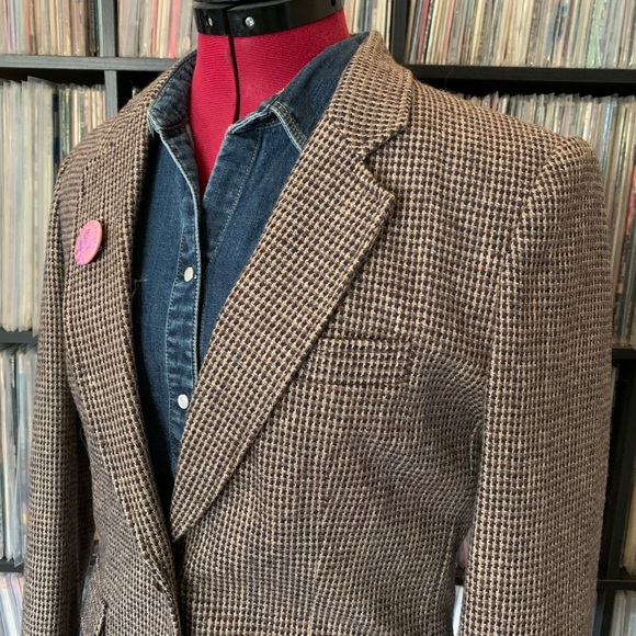wool blazer jacket 80s 90s vintage preppy fall - Picture 9 of 12